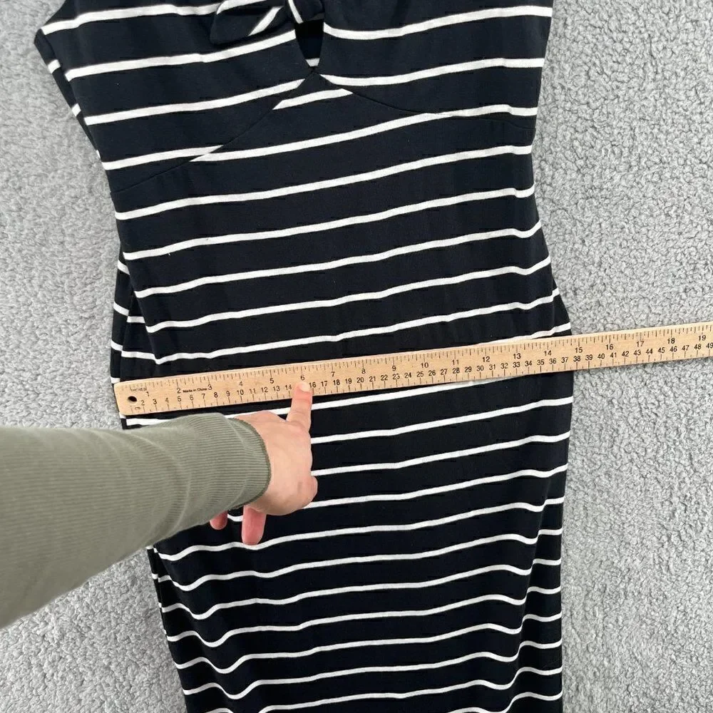 Dollhouse Striped Midi Dress - Size Small, Spaghetti Strap, Tie at Bust, Beachy